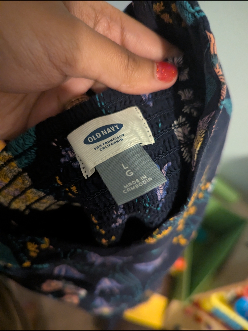 Old Navy Black Floral Spaghetti-Strap Mini Dress - Picture 3 of 3